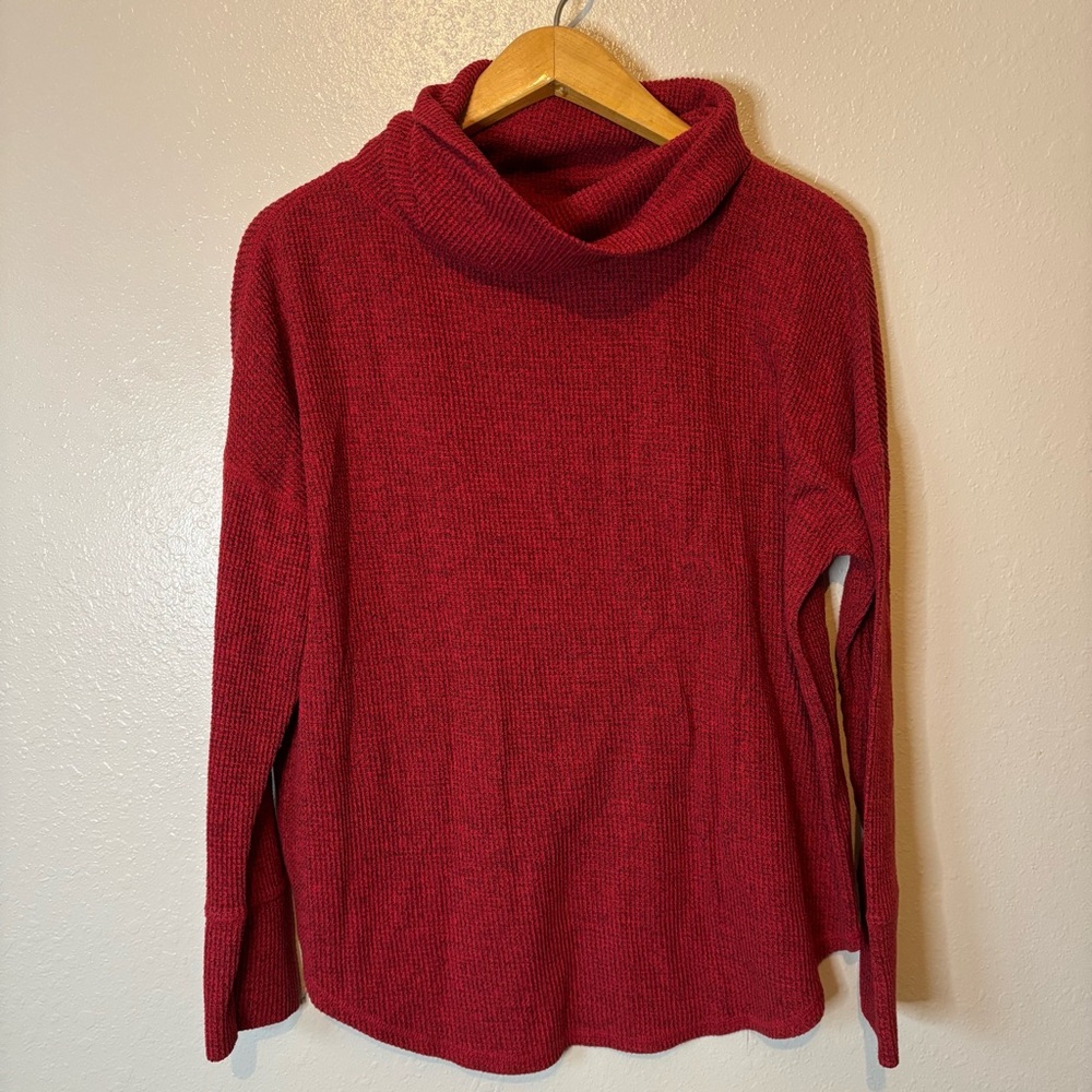 Cozy Red Cowl Neck Sweater